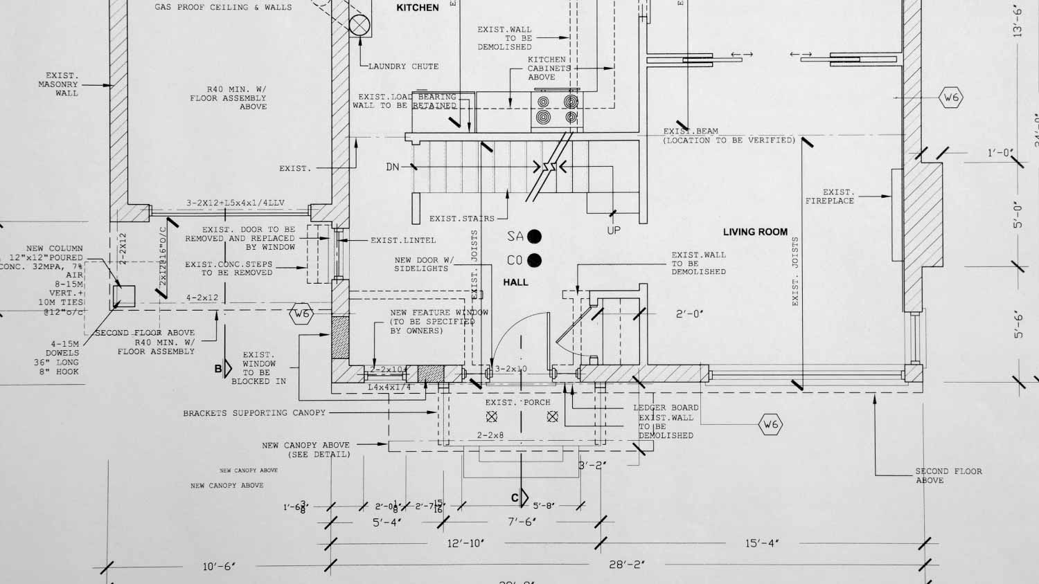 House renovation blueprint
