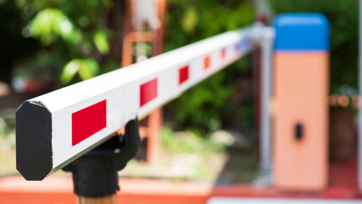 Close-up of an arm gate