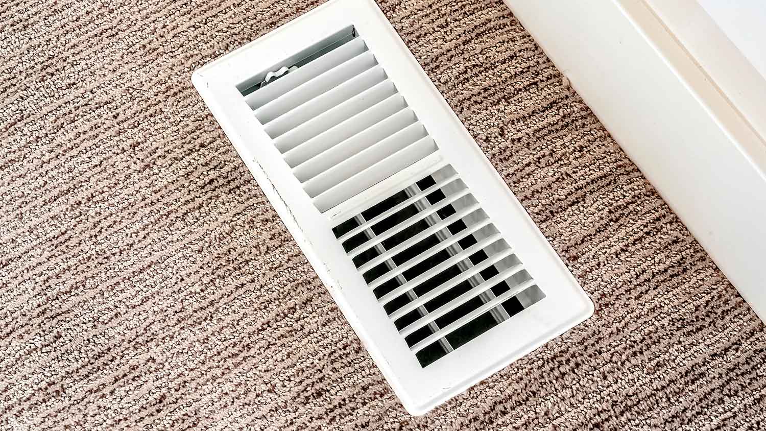 Supply air vent installed on the floor