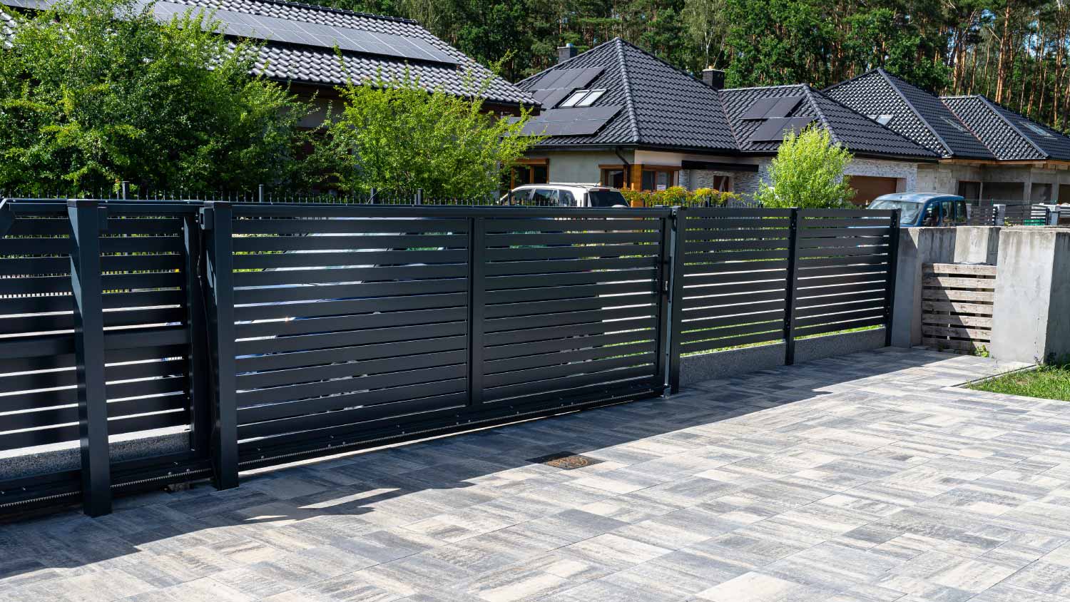 Modern panel fencing