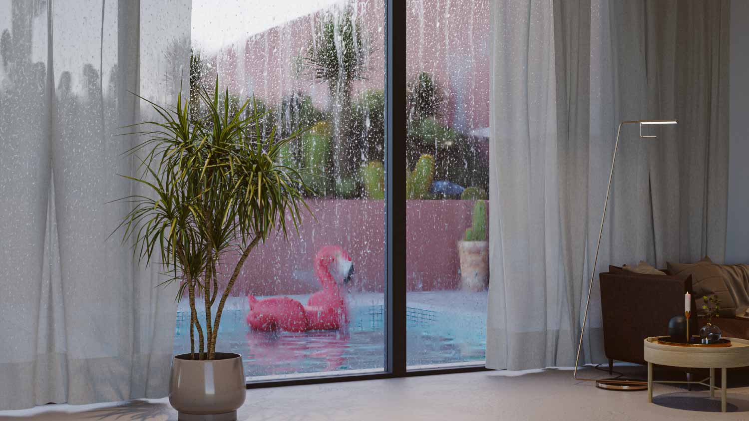 Raindrops on the window