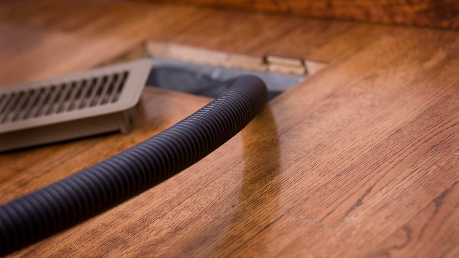 Heating Vent Air Duct Getting Cleaned