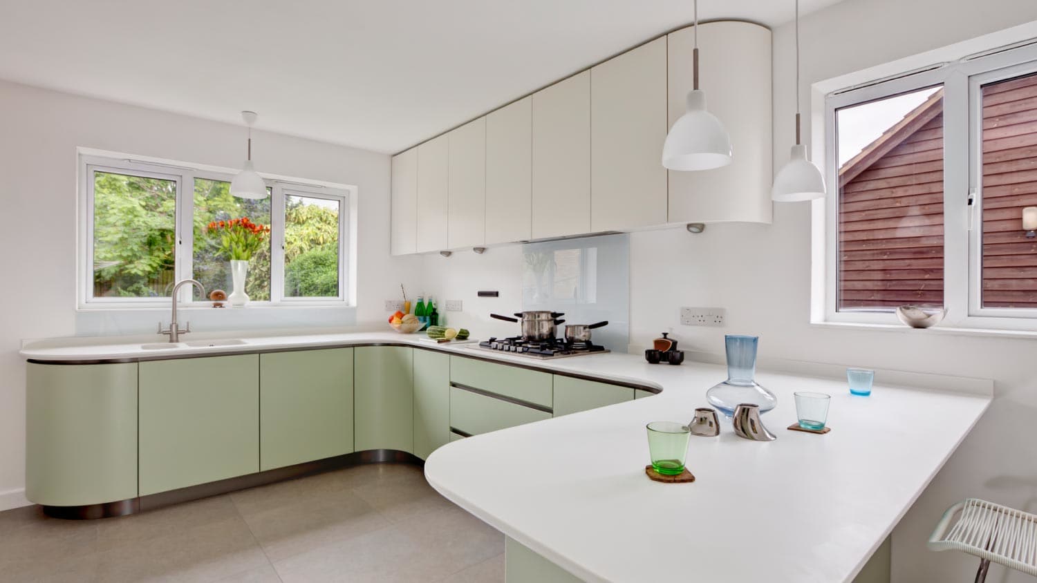 A modern kitchen interior