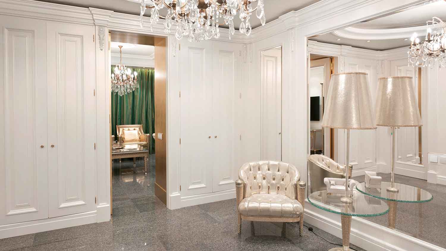 Murphy door installed in luxury entryway