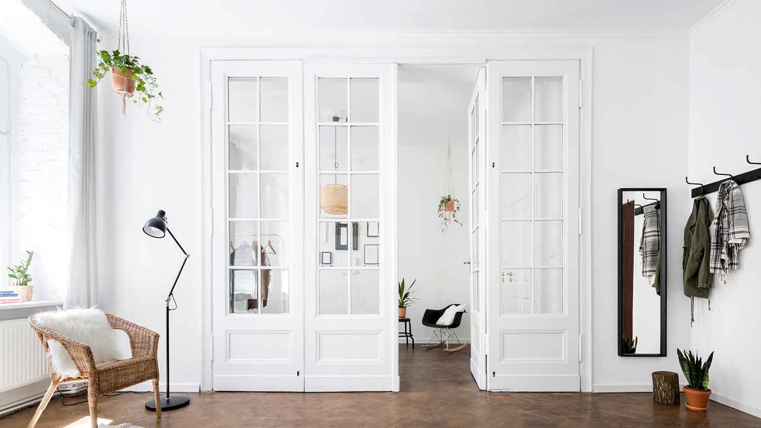 Scandinavian style interior with bi-fold doors