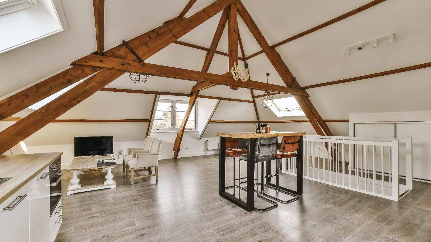 A large attic used as a living space