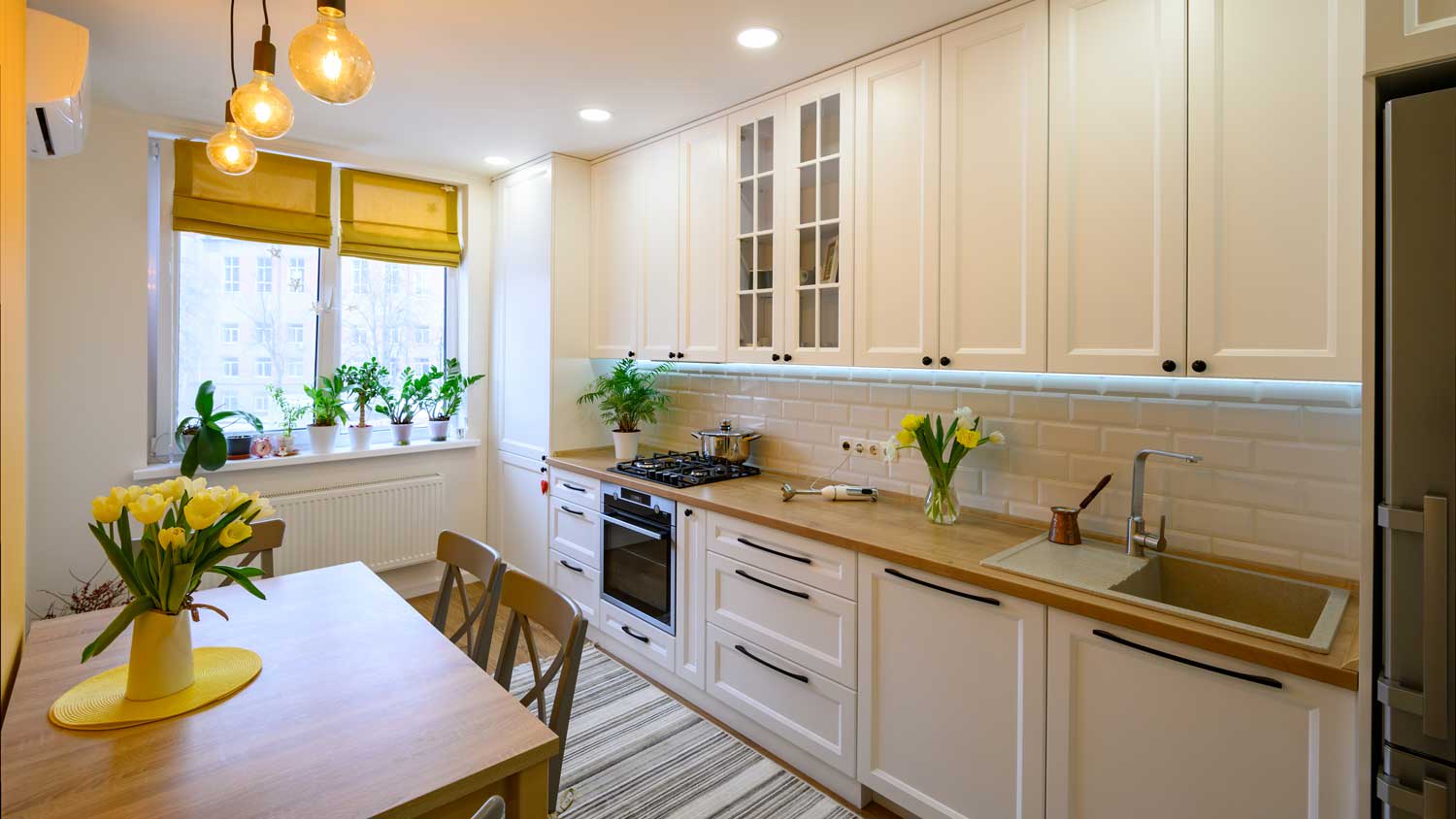 small cozy white kitchen