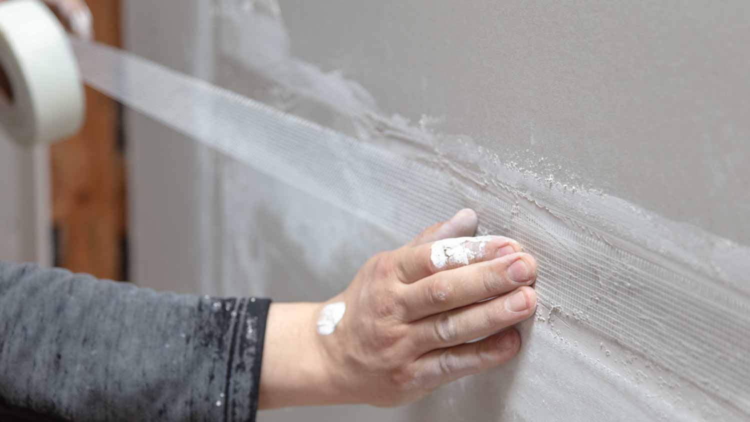 Close up of plaster on the wall