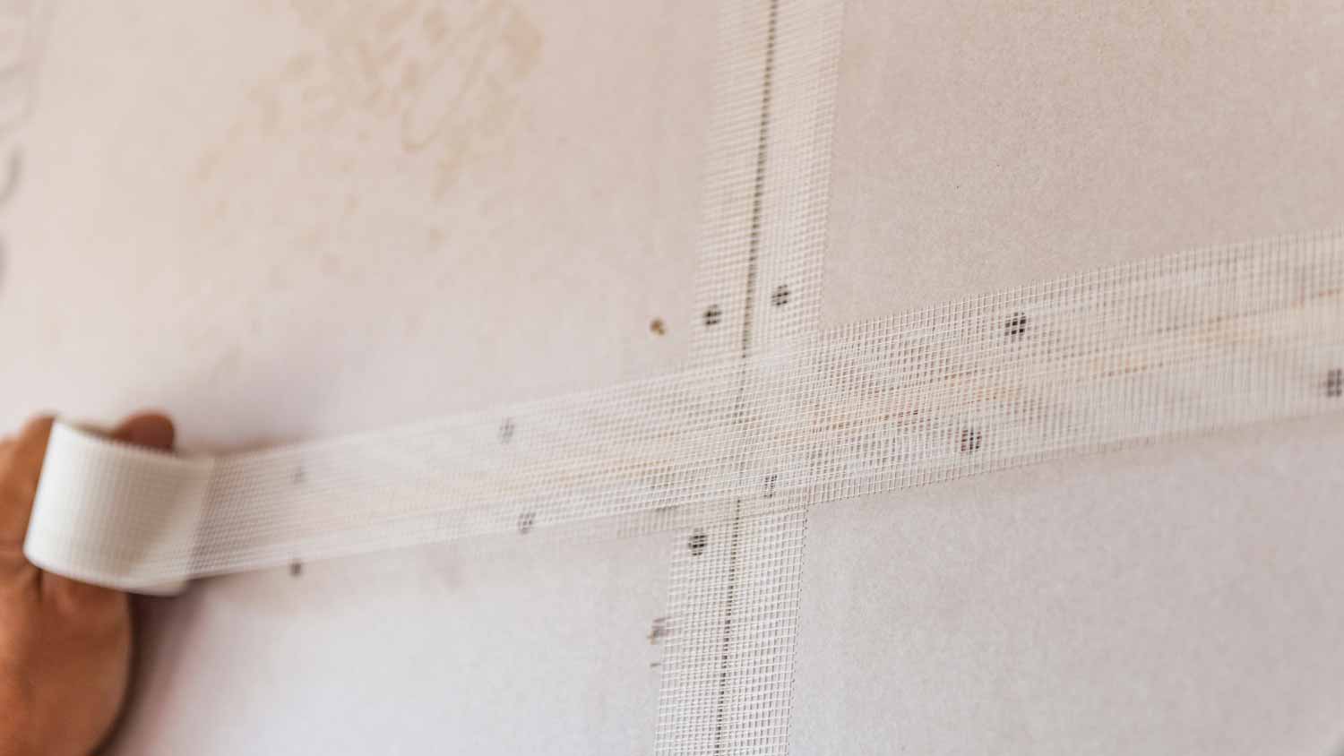 Tape for plaster on the wall
