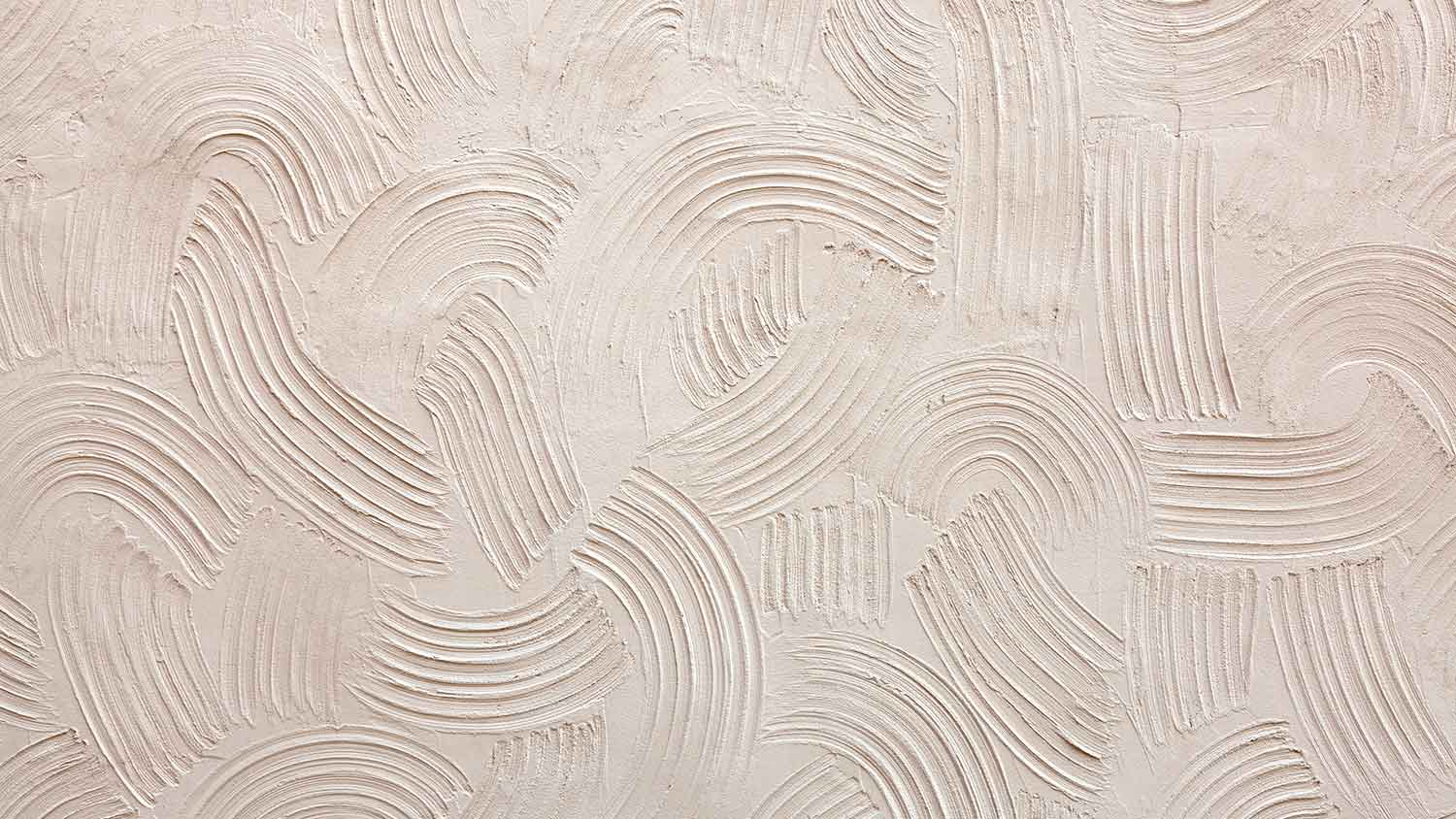 Interior wall with textured plaster finish
