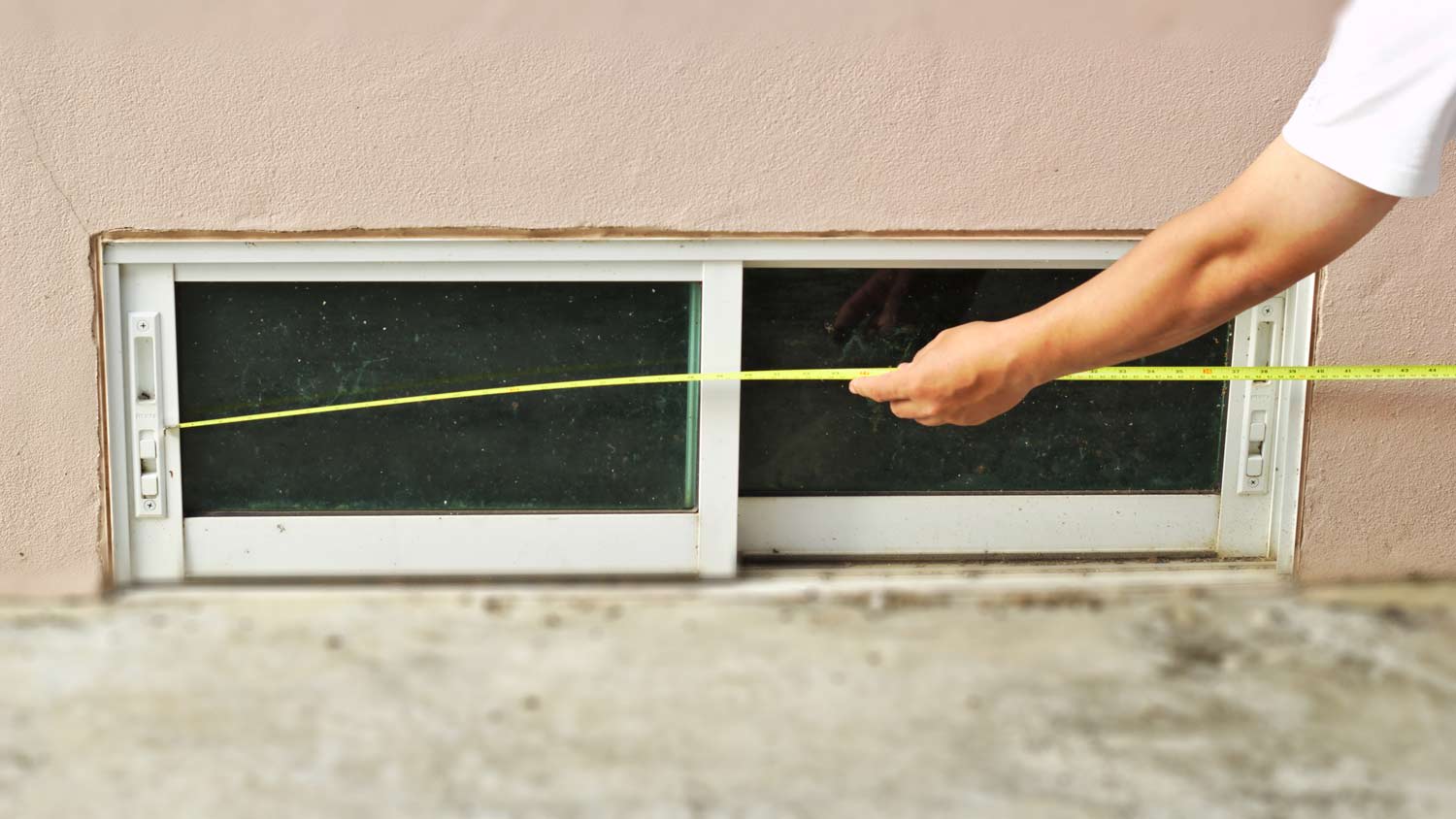measuring basement length window