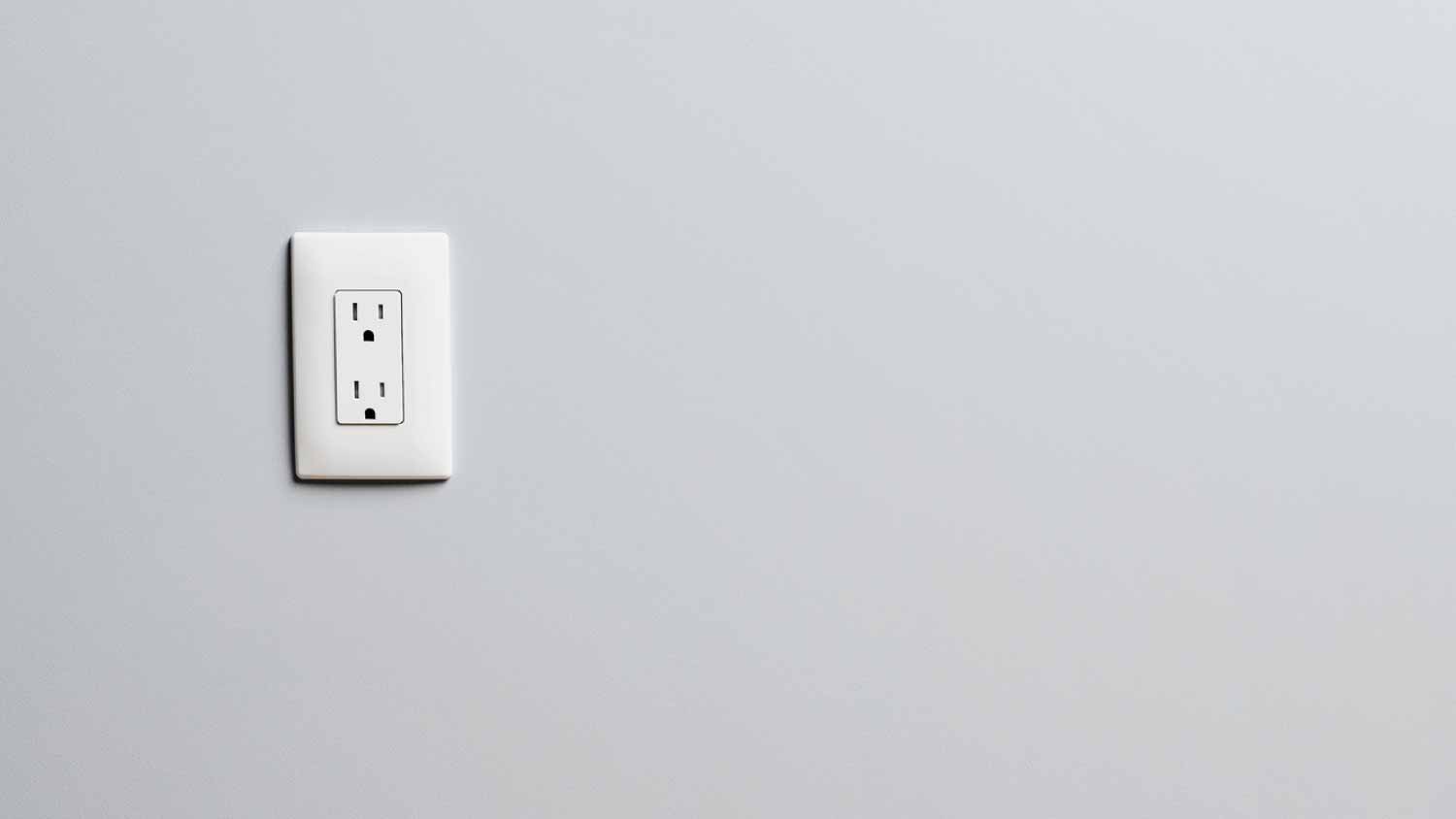Electric outlet in wall