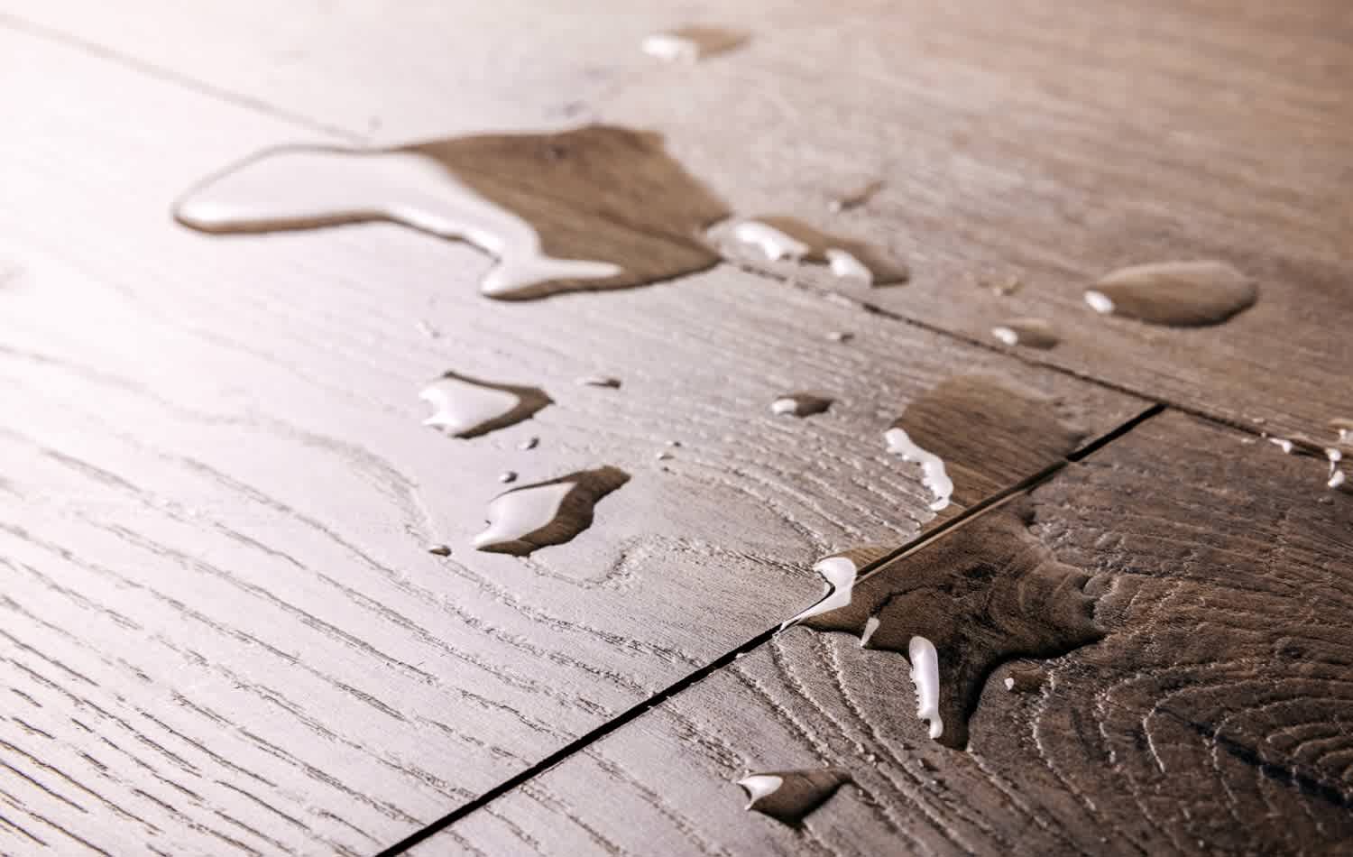 Close up of waterproof laminate floor