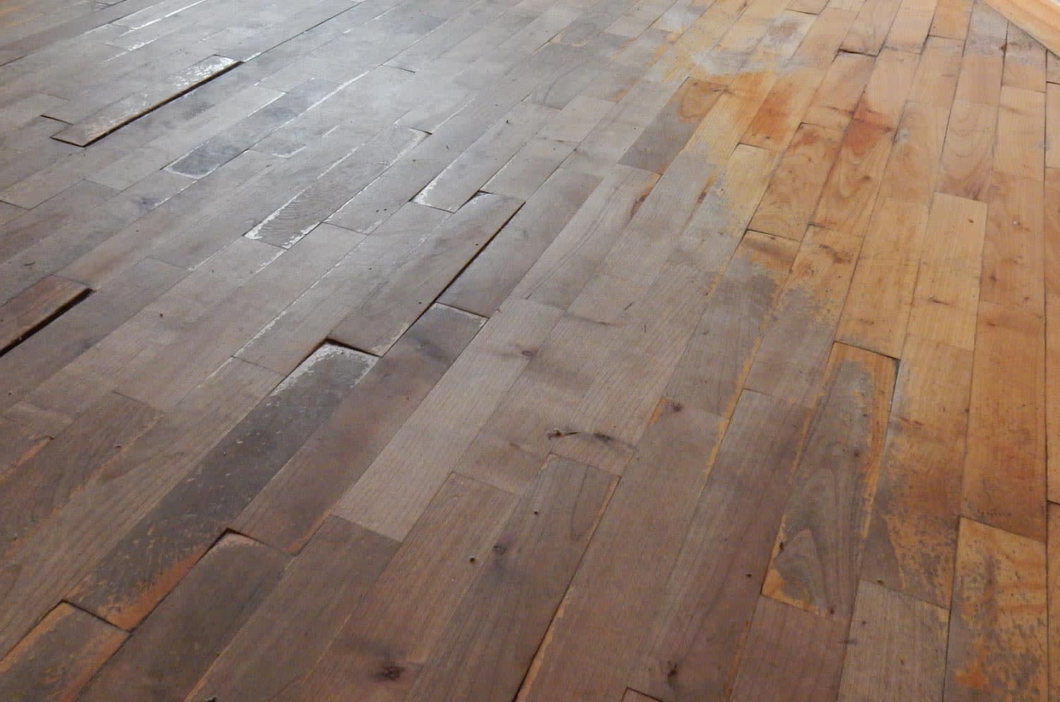 Fading hardwood floor