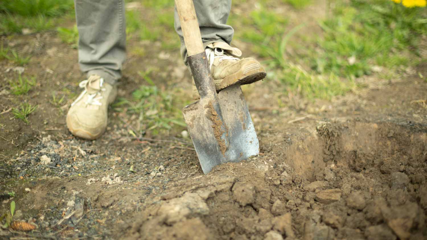 Man digging ground