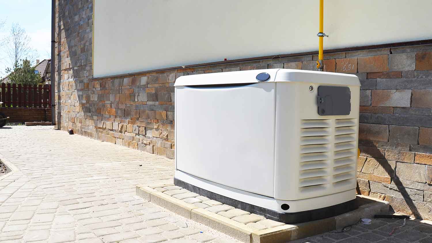 standby generator connected to house natural gas line