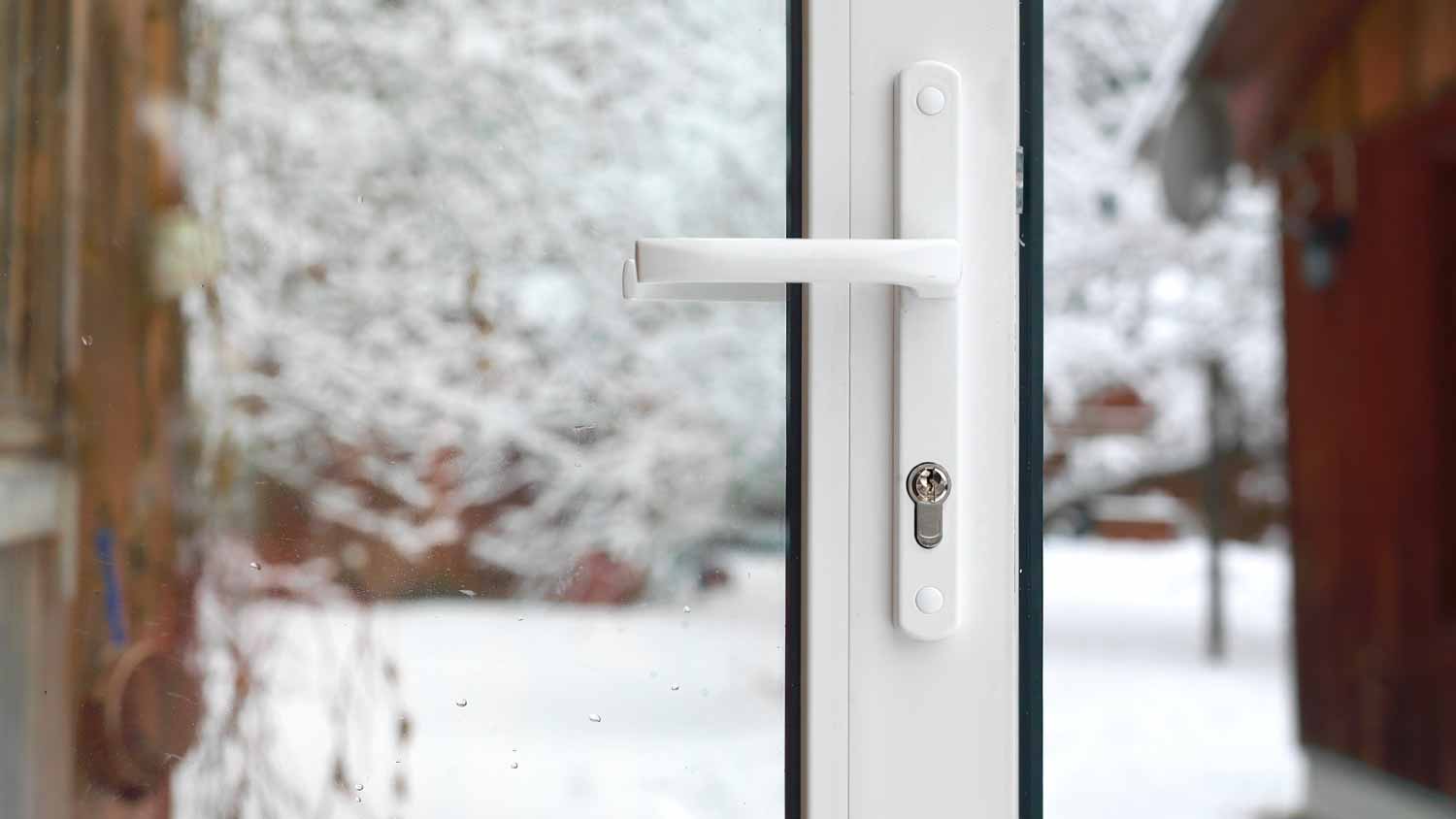 Open door in the front and a garden