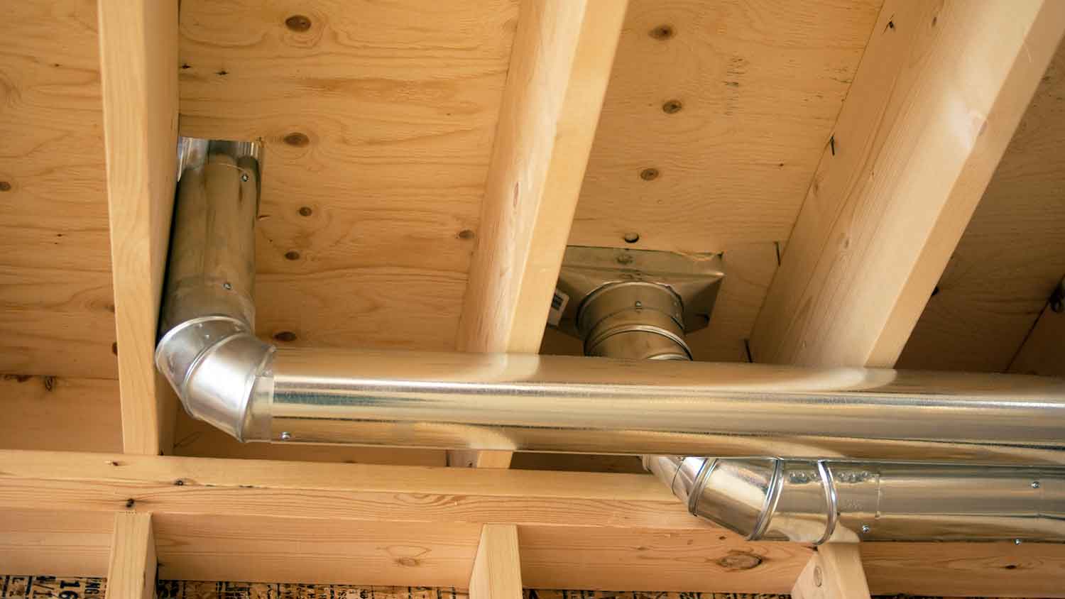 Home ductwork in a new basement