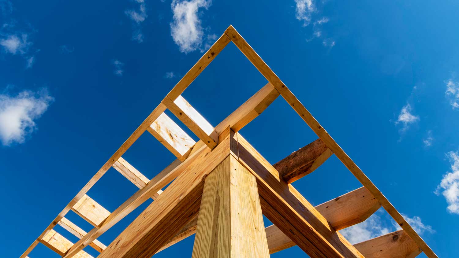 LVL beams used for a house’s framing