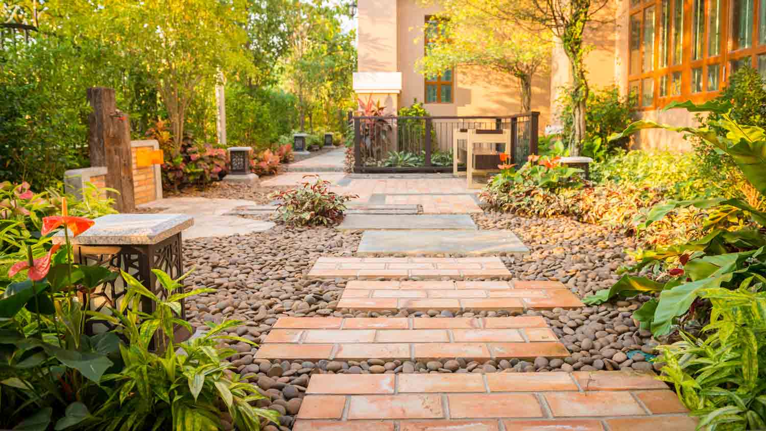 decorative brick walkway
