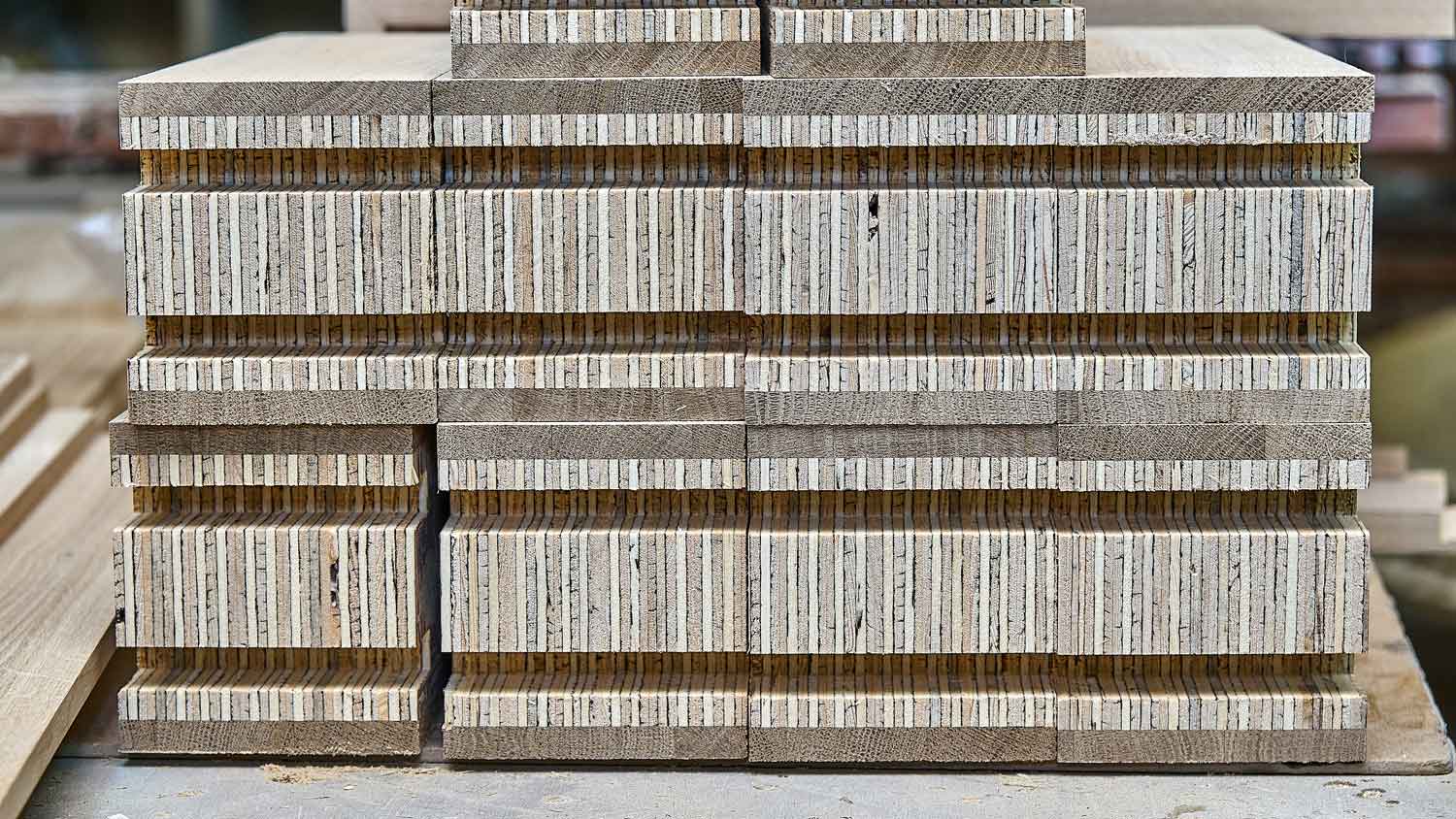 Stacks of LVL beams