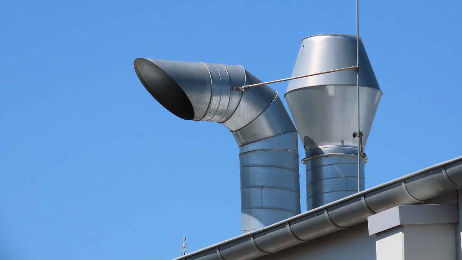 Fresh air intake on top of a roof