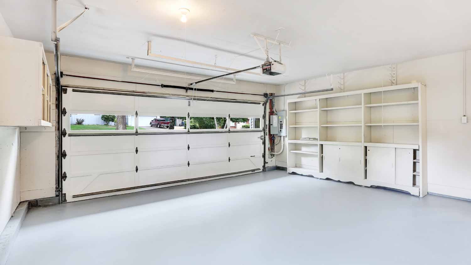 Empty garage interior