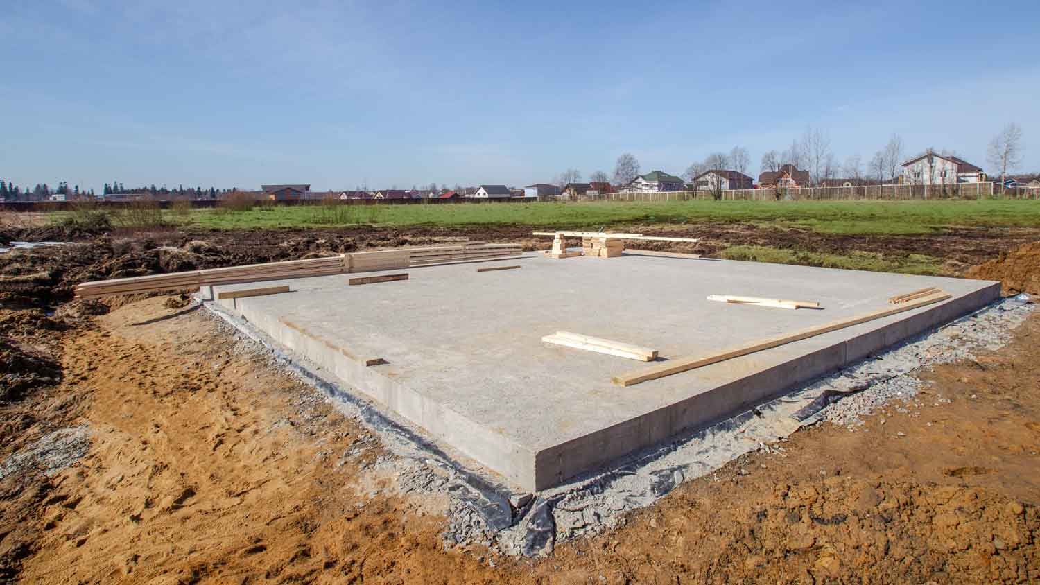 The foundation of a house