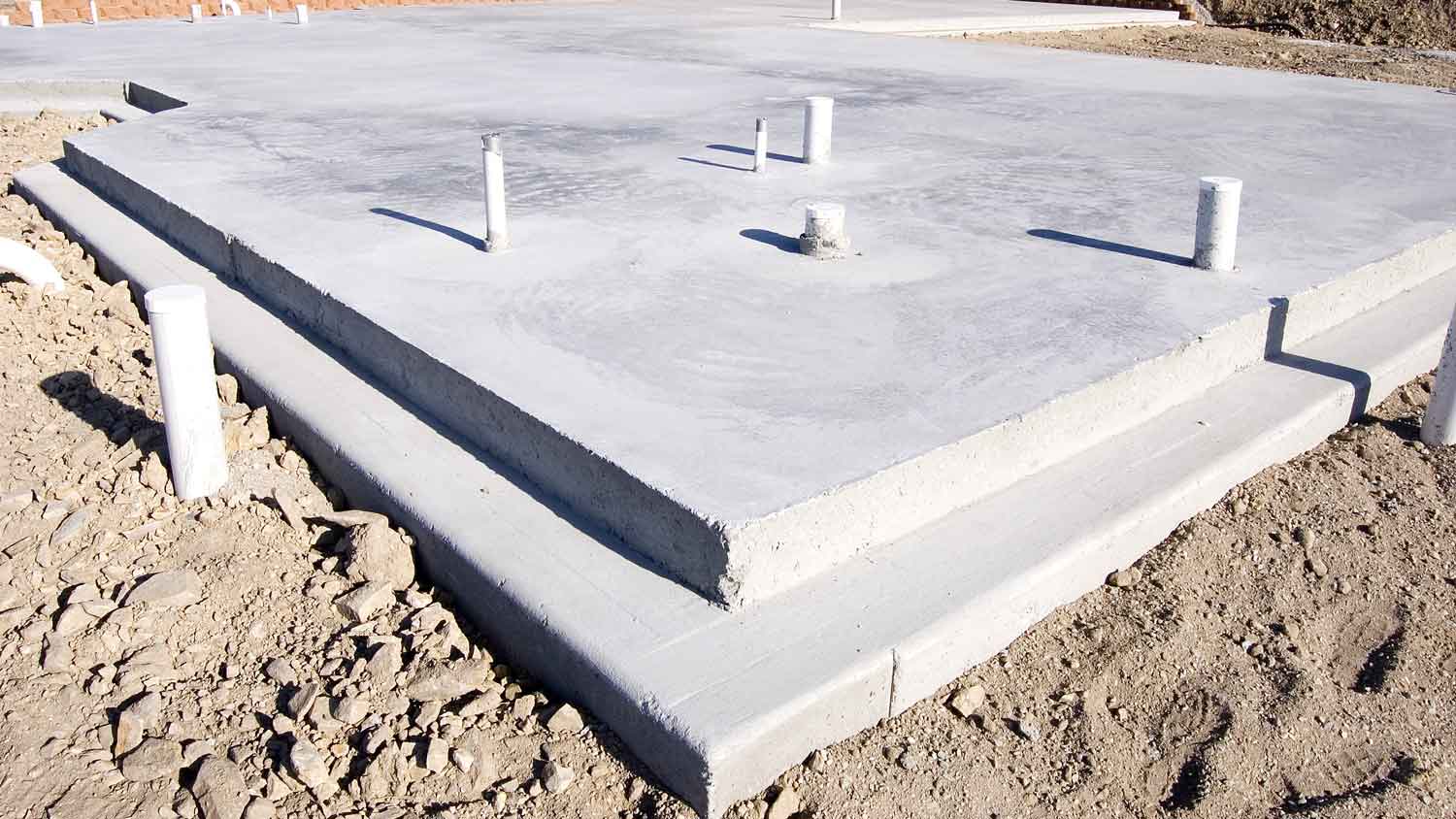 A floating slab foundation