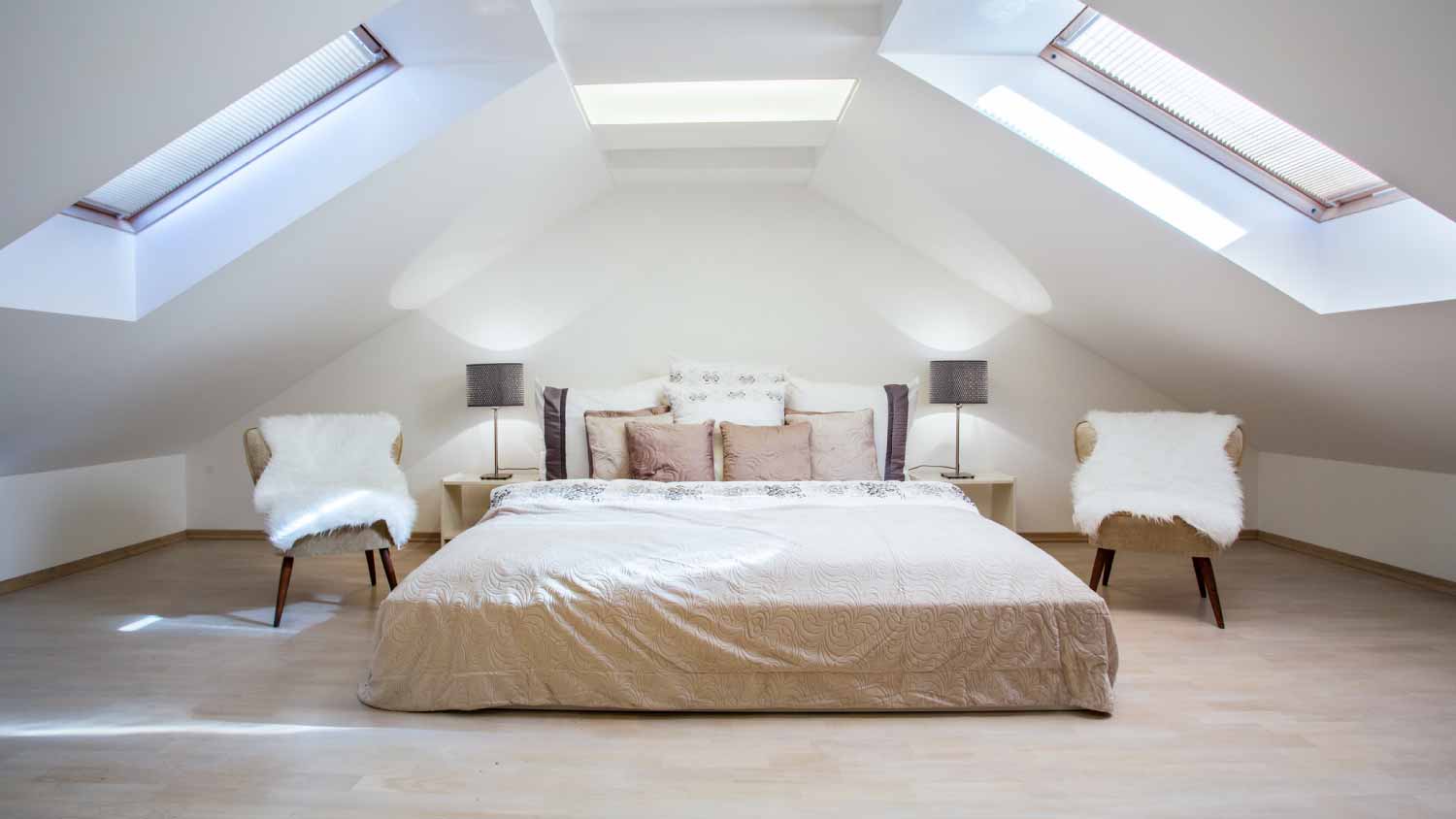 Bright attic bedroom
