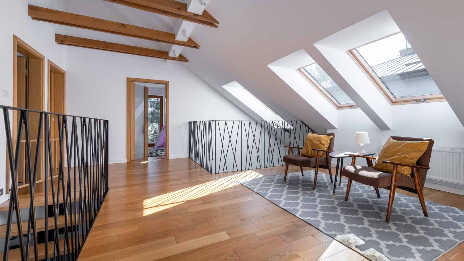 Modern interior attic