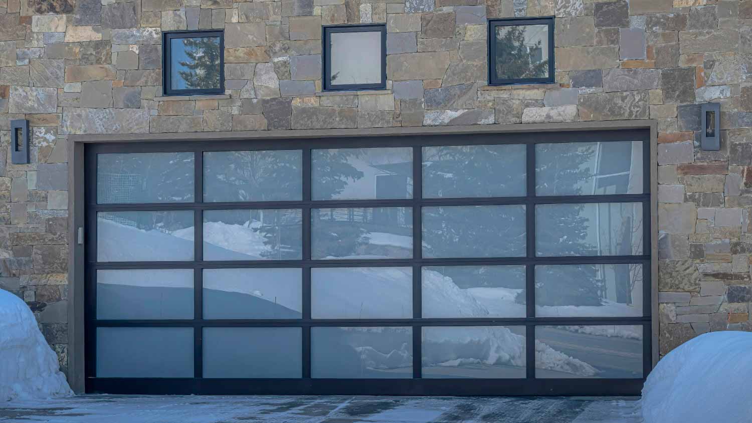 Glass garage door