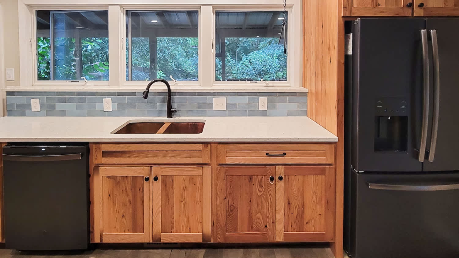 Nice blue wooden kitchen