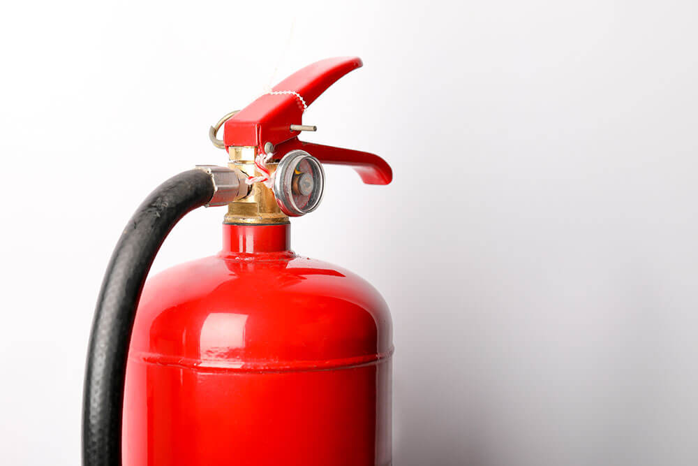 Fire extinguisher handle