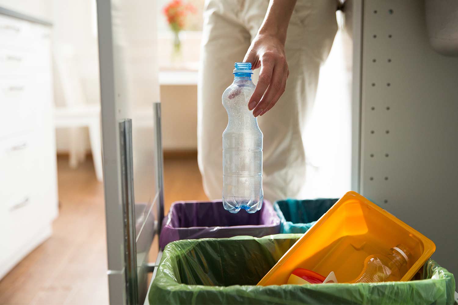 items separated to be recycled