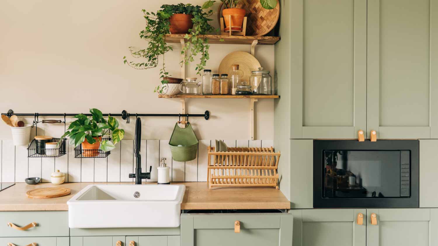 Stylish interior of modern kitchen