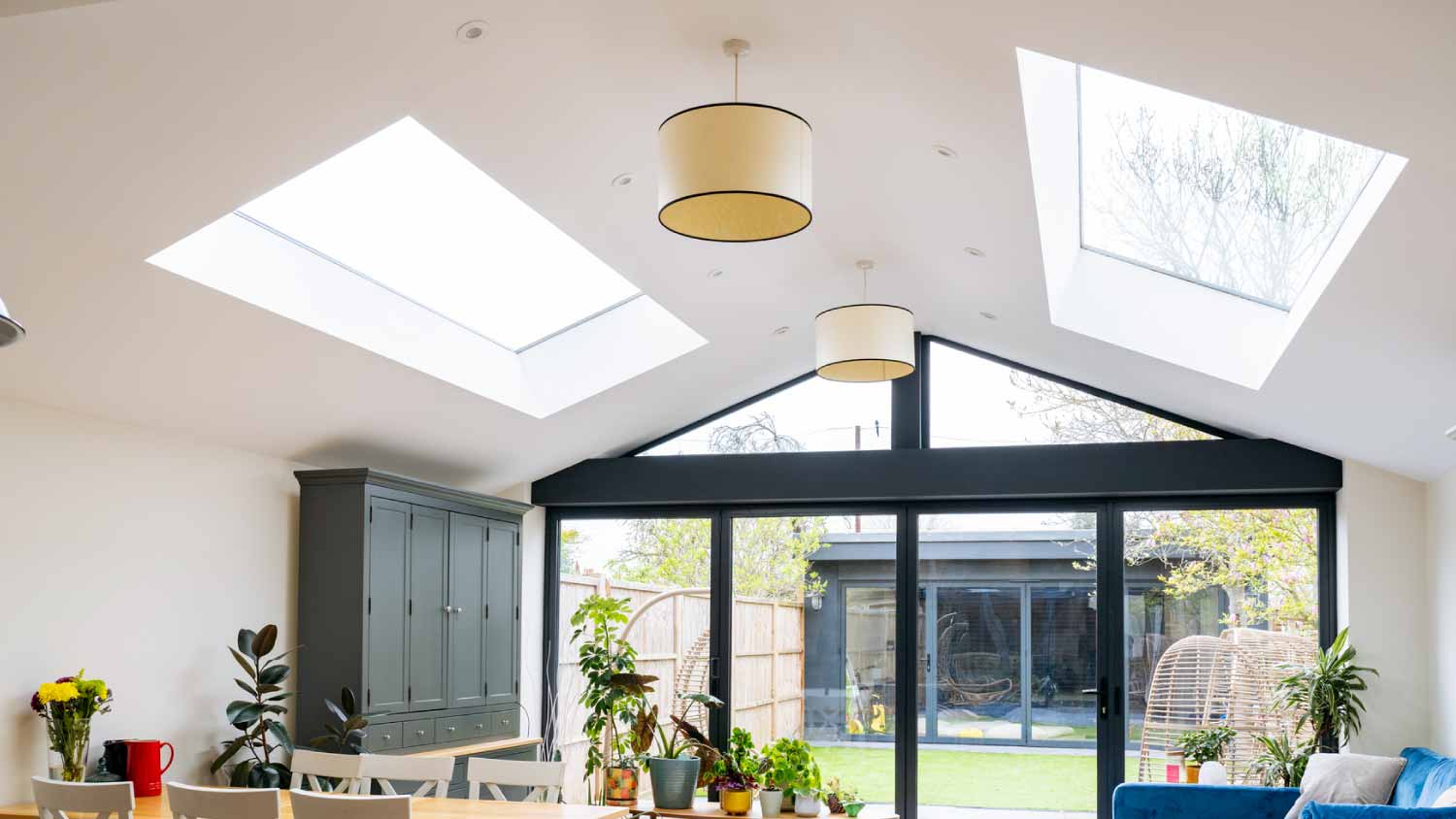 Open living space in modern house