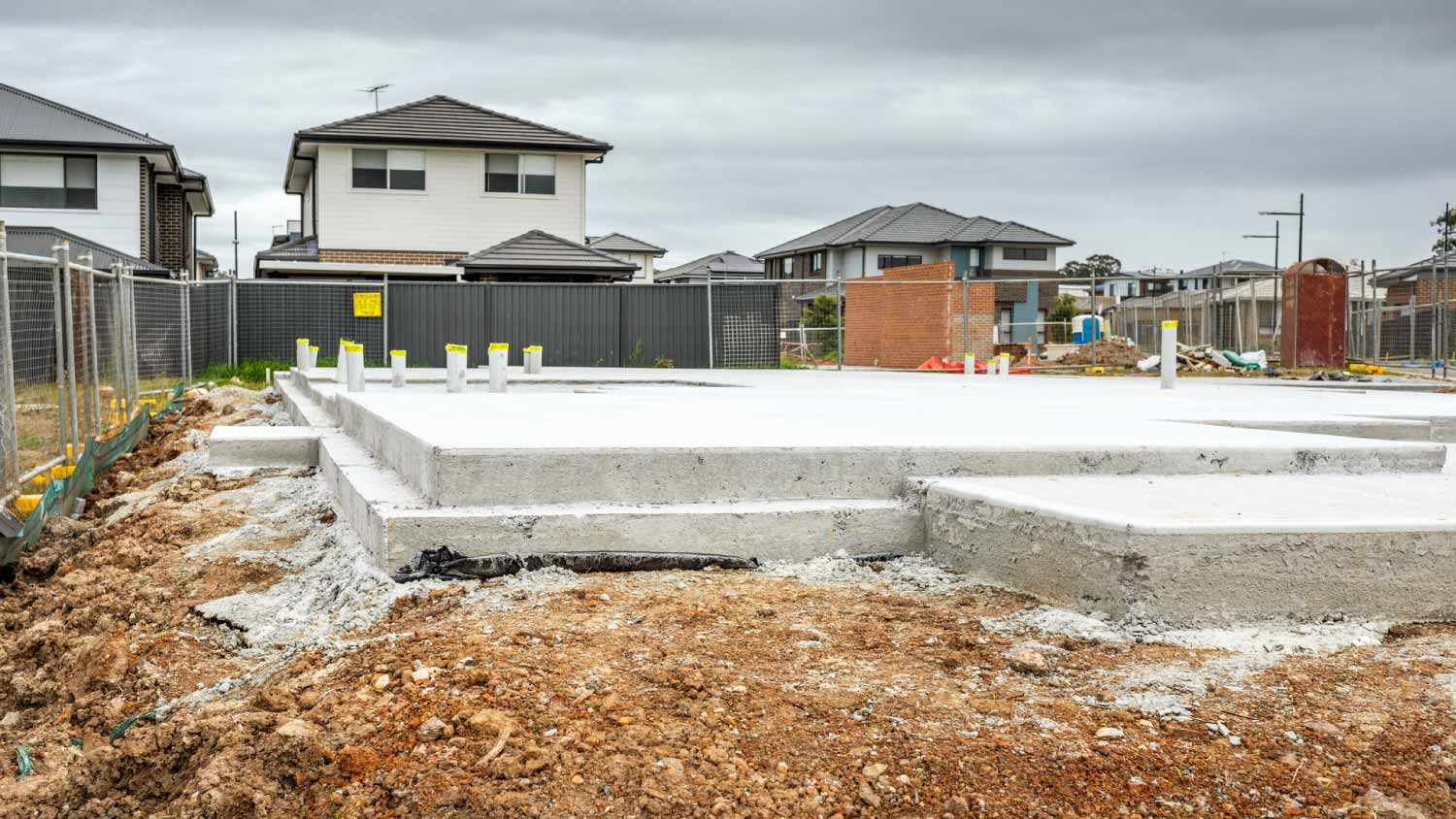 House concrete block foundation