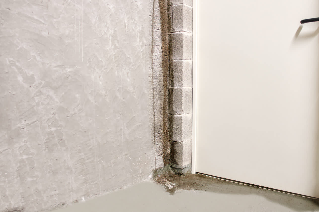 Water seepage on the floor