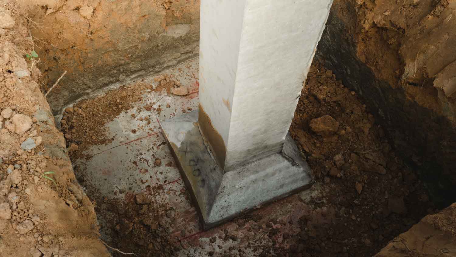 A precast cement footing