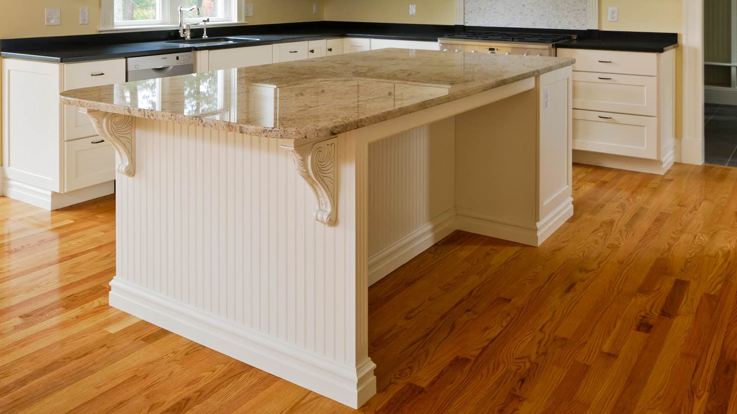 New kitchen with alcove island