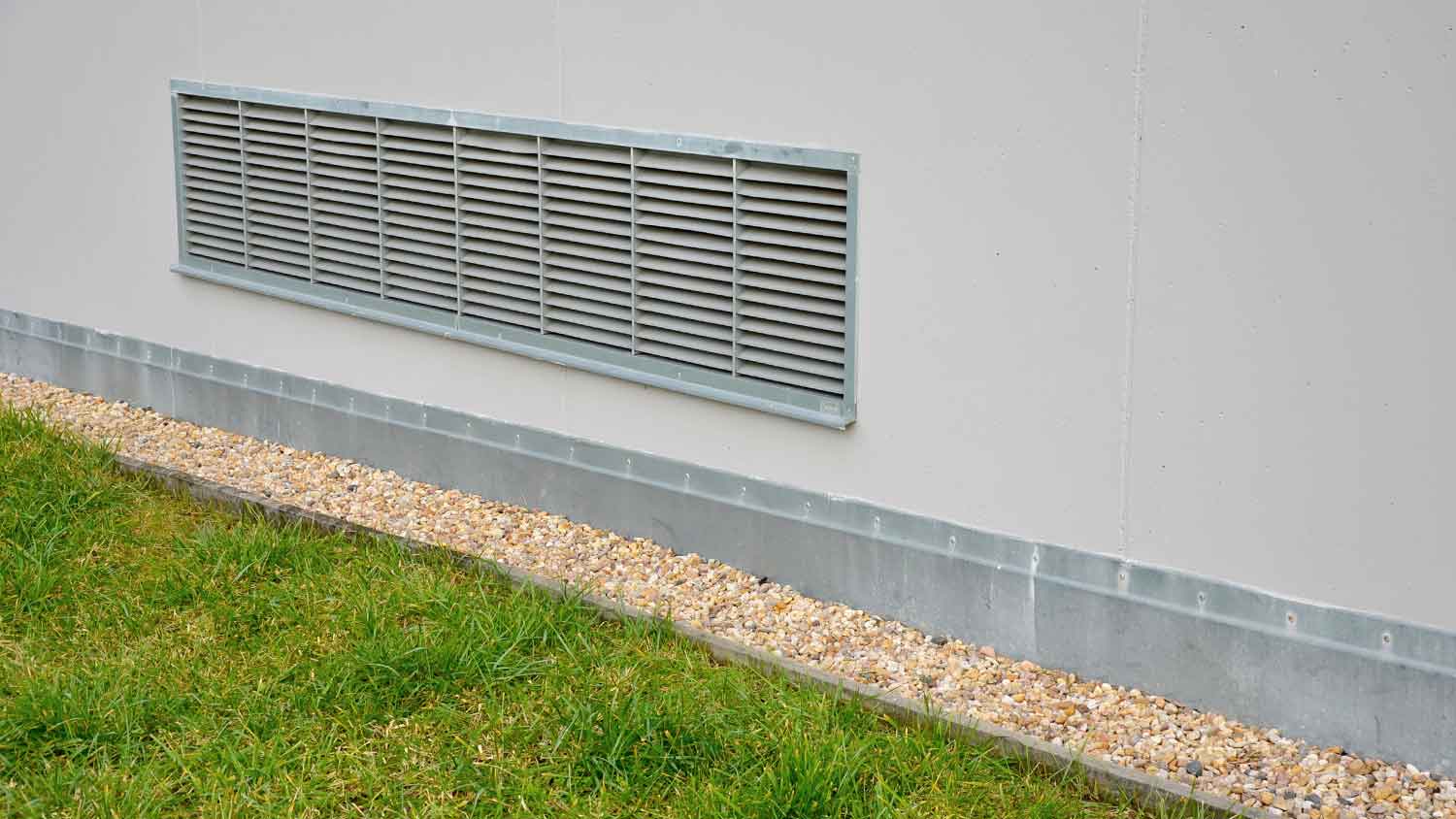 Crawl space vent installed on the house