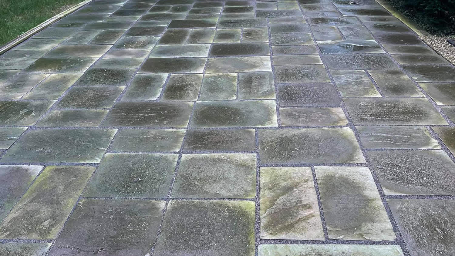 Close up backyard patio