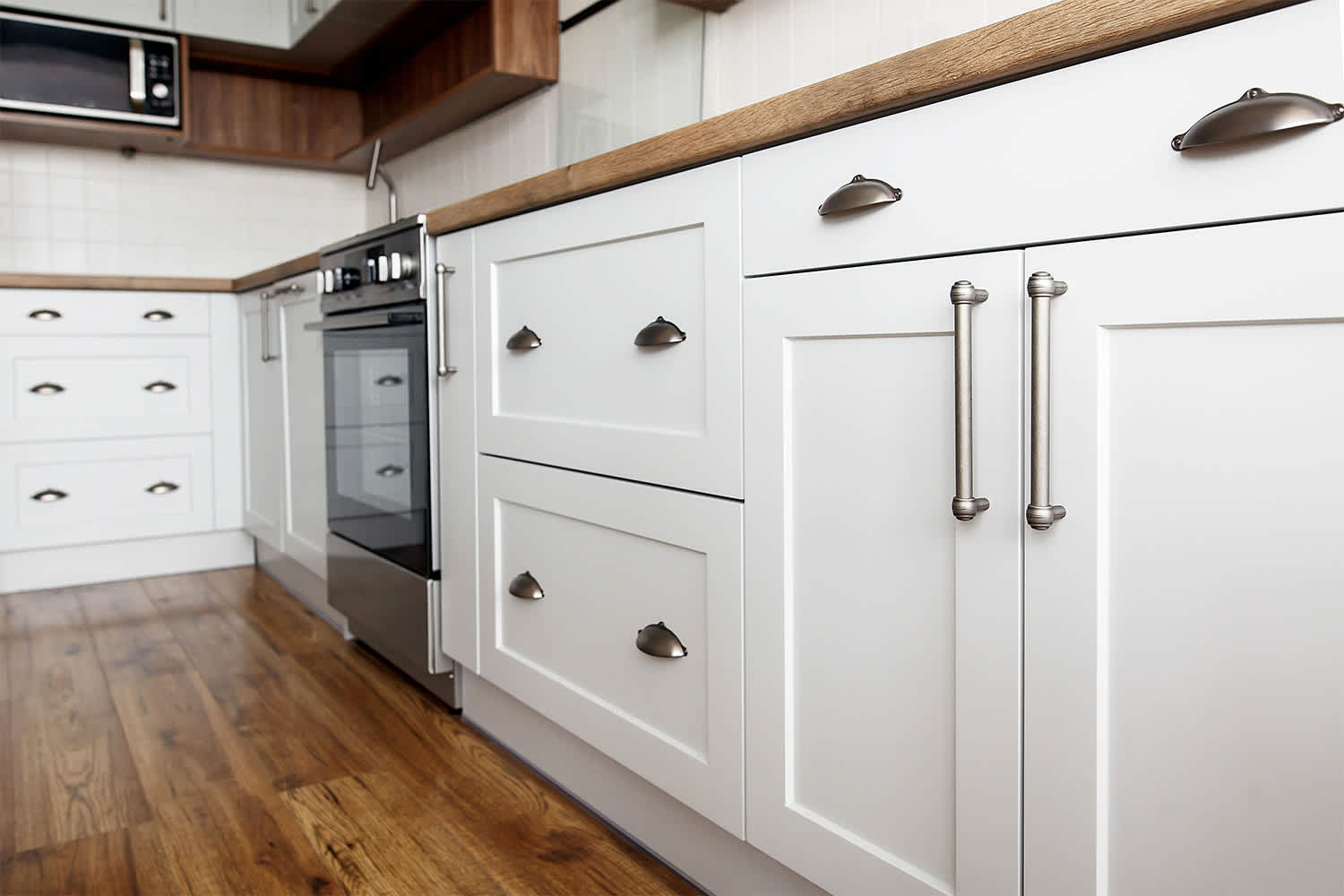 Newly refaced kitchen cabinets
