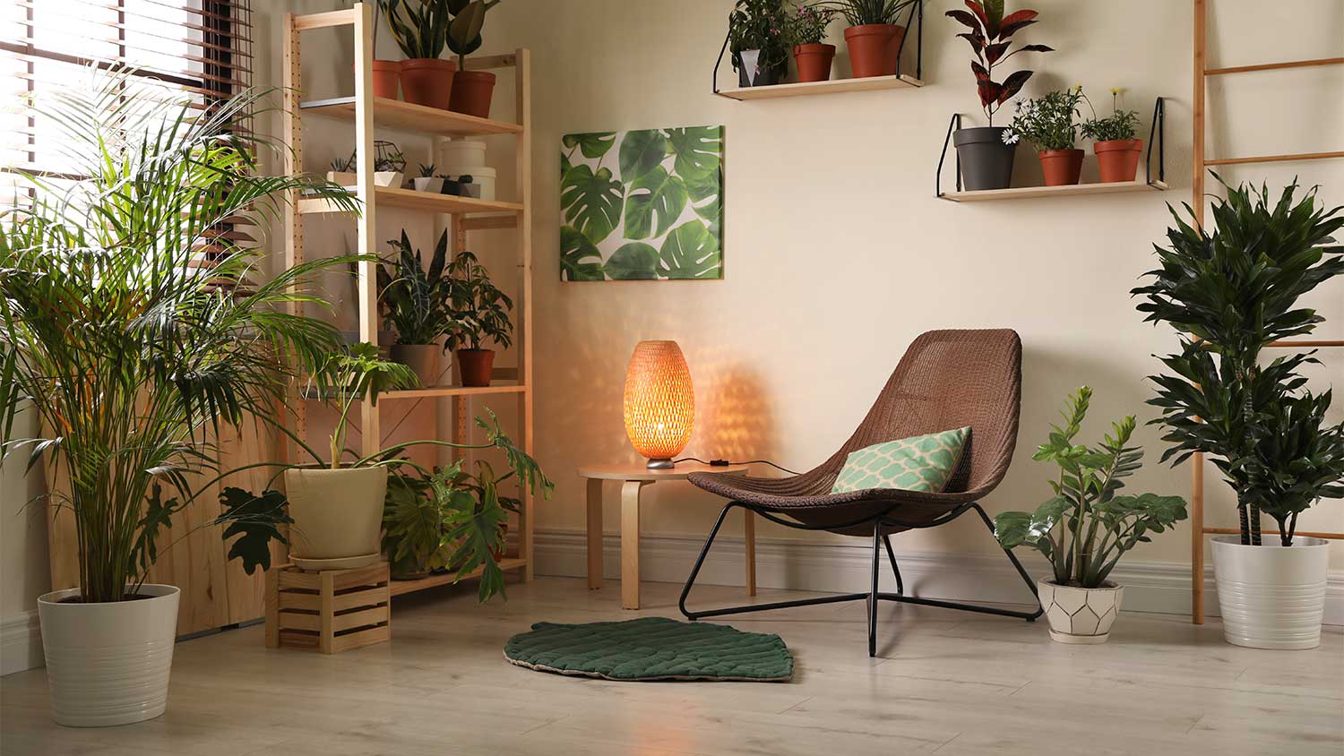 A view of a room with greige trim