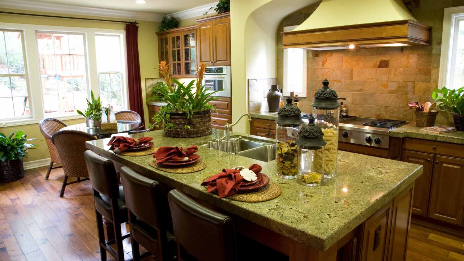 Luxury kitchen with a modern island