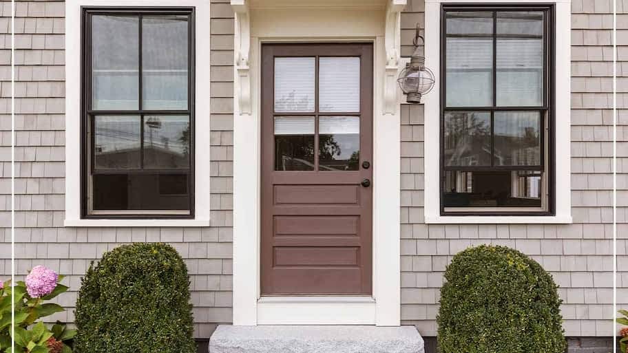 chocolate brown color front door