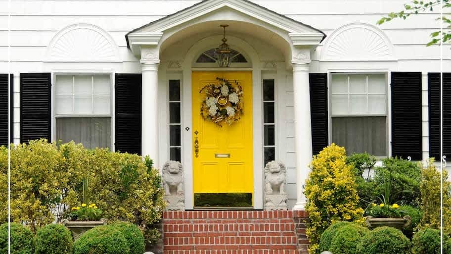 golden yellow front door