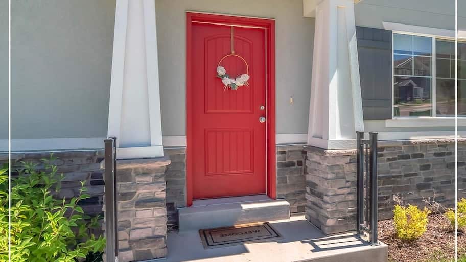 ruby red front door