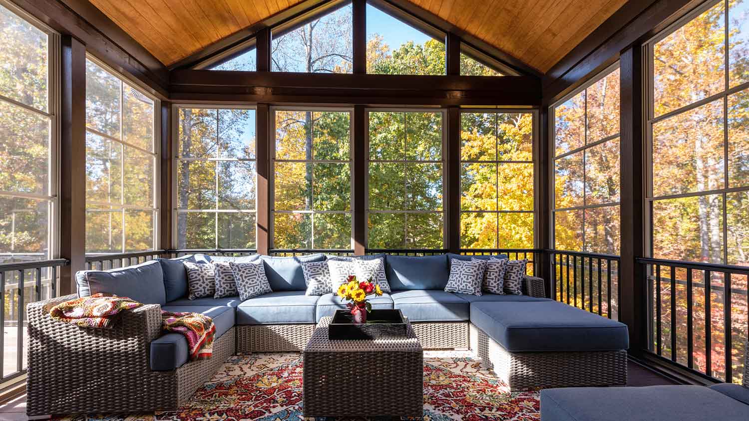 Interior of a furnished four seasons room